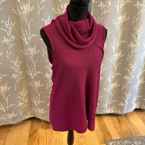 Cupio sleeveless sweater, size XL BUT fits more like a Large.  Burgundy sparkle.